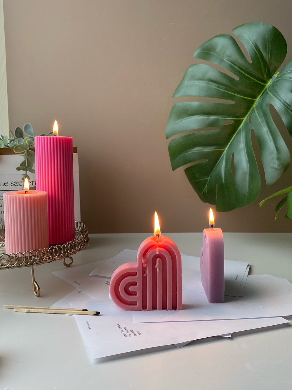 Abstract Heart Shaped Candles - Image 7