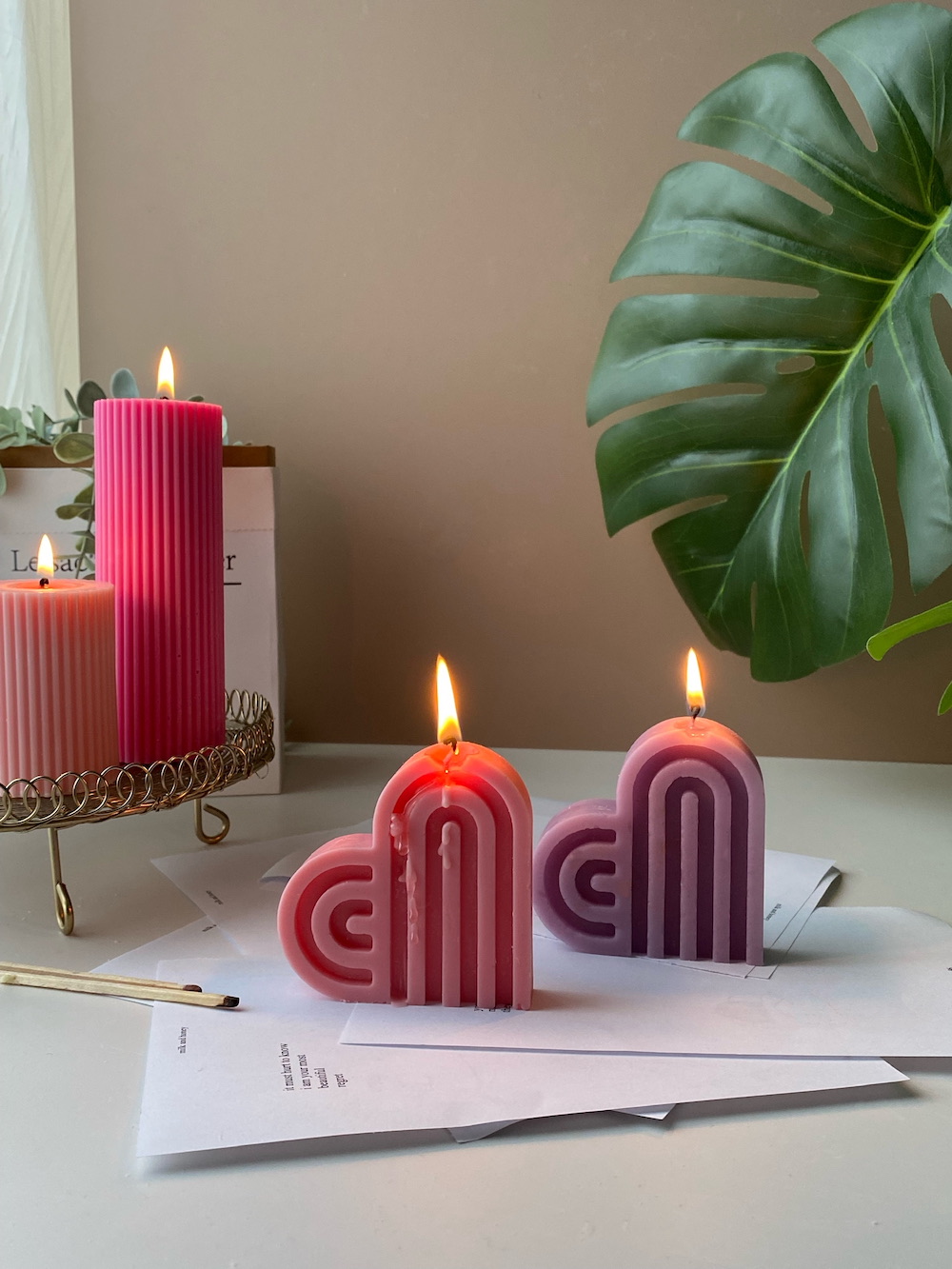 Abstract Heart Shaped Candles - Image 6