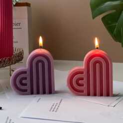 Abstract Heart Shaped Candles