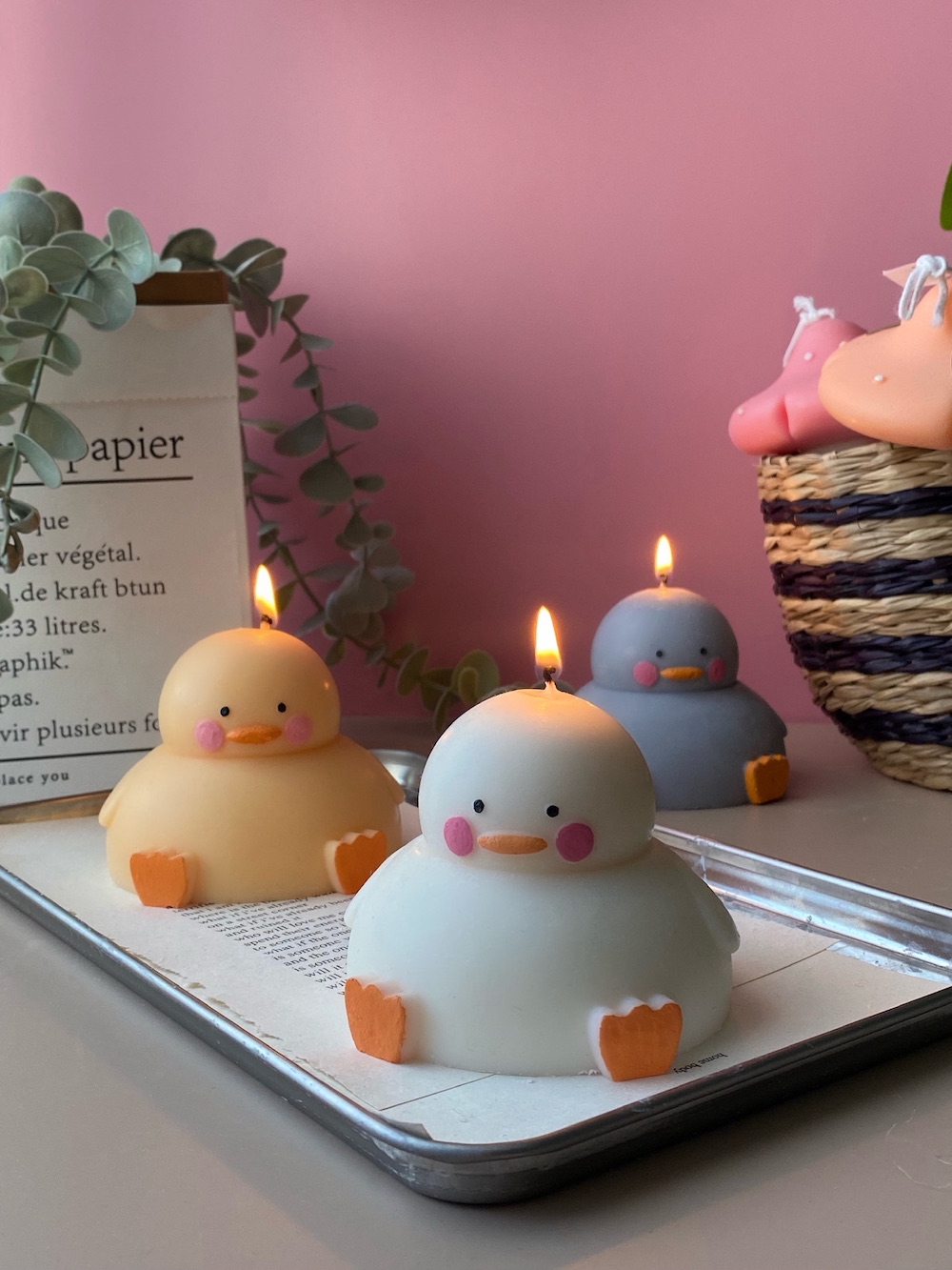 Set of 2 Chubby Ducky Candles - Image 3