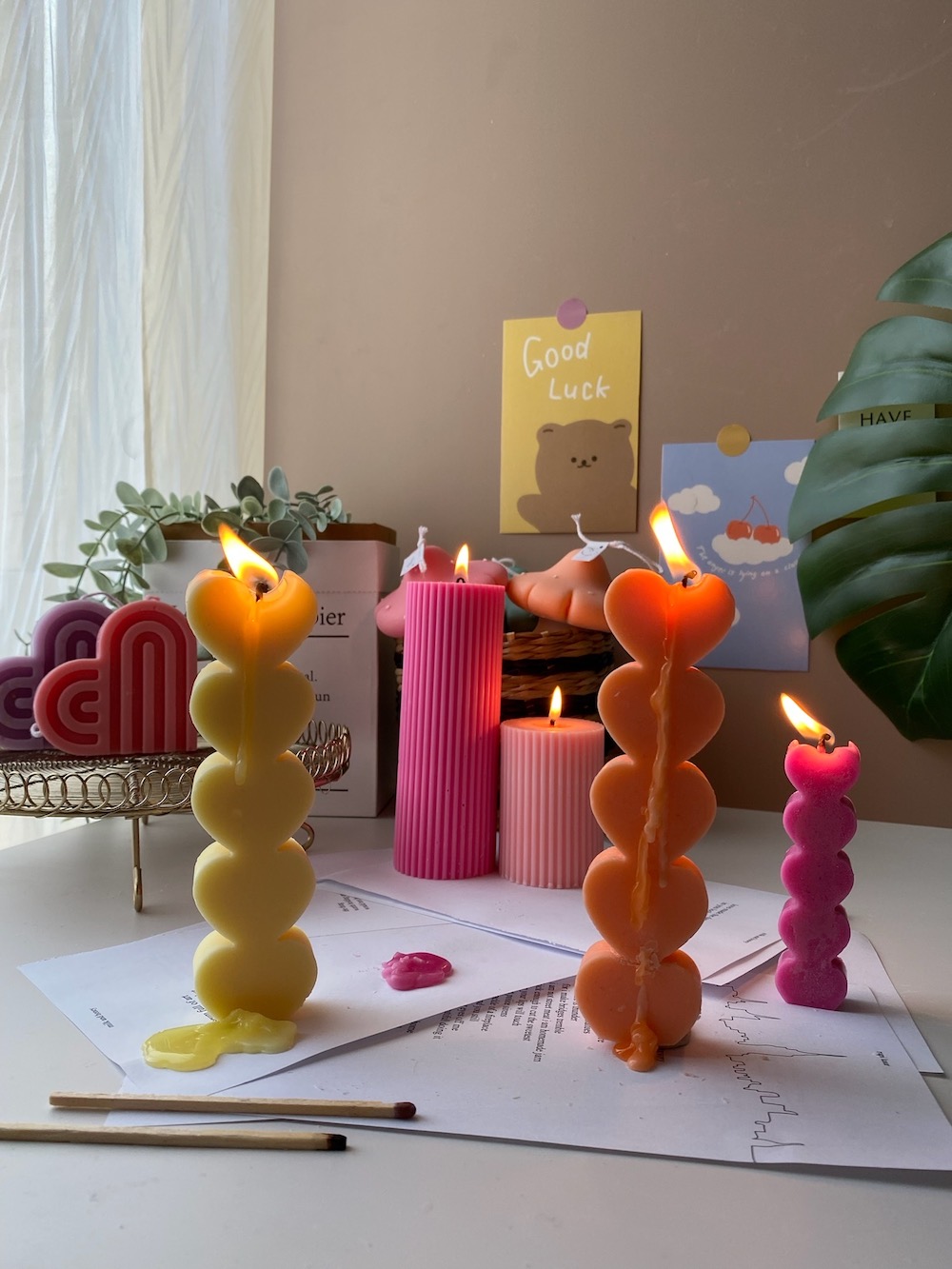 Heart Candles Set of 2 - Image 3