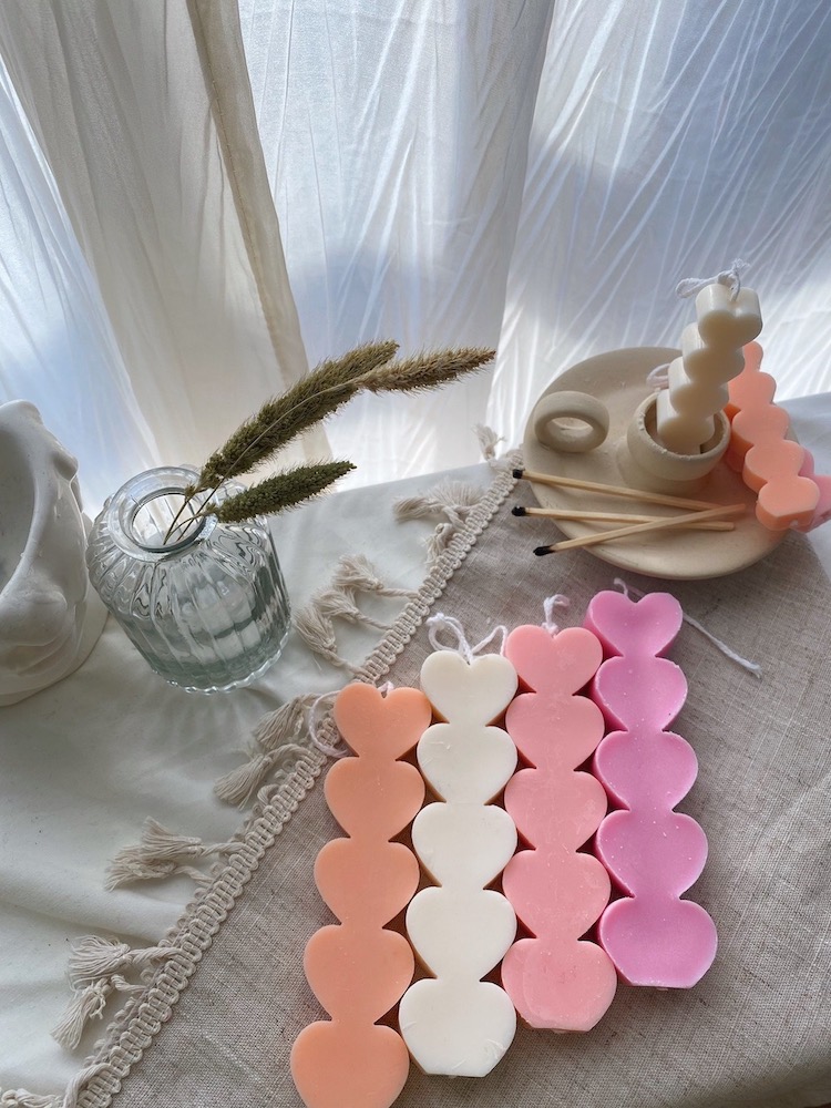 Heart Candles Set of 2 - Image 4