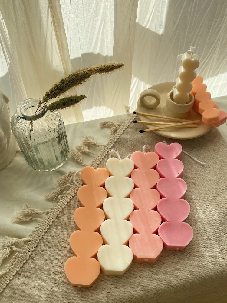 Heart Candles Set of 2 - Image 5