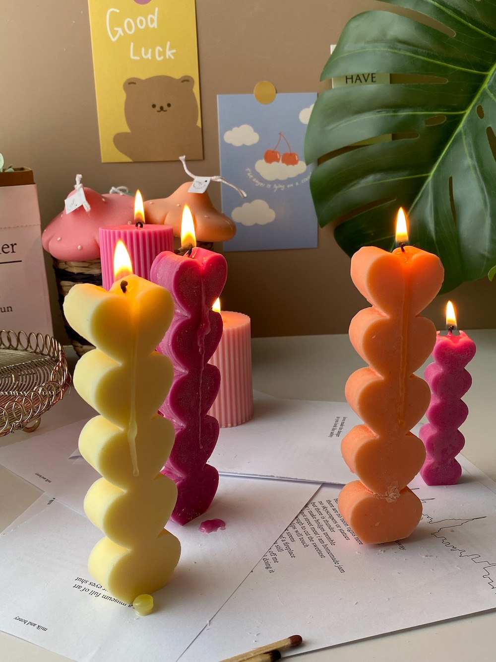 Heart Candles Set of 2 - Image 6