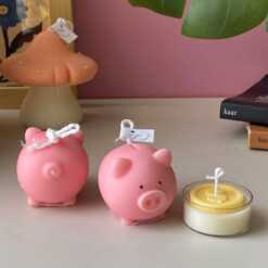 Piggy Bank Candle Coin Tea light Candle
