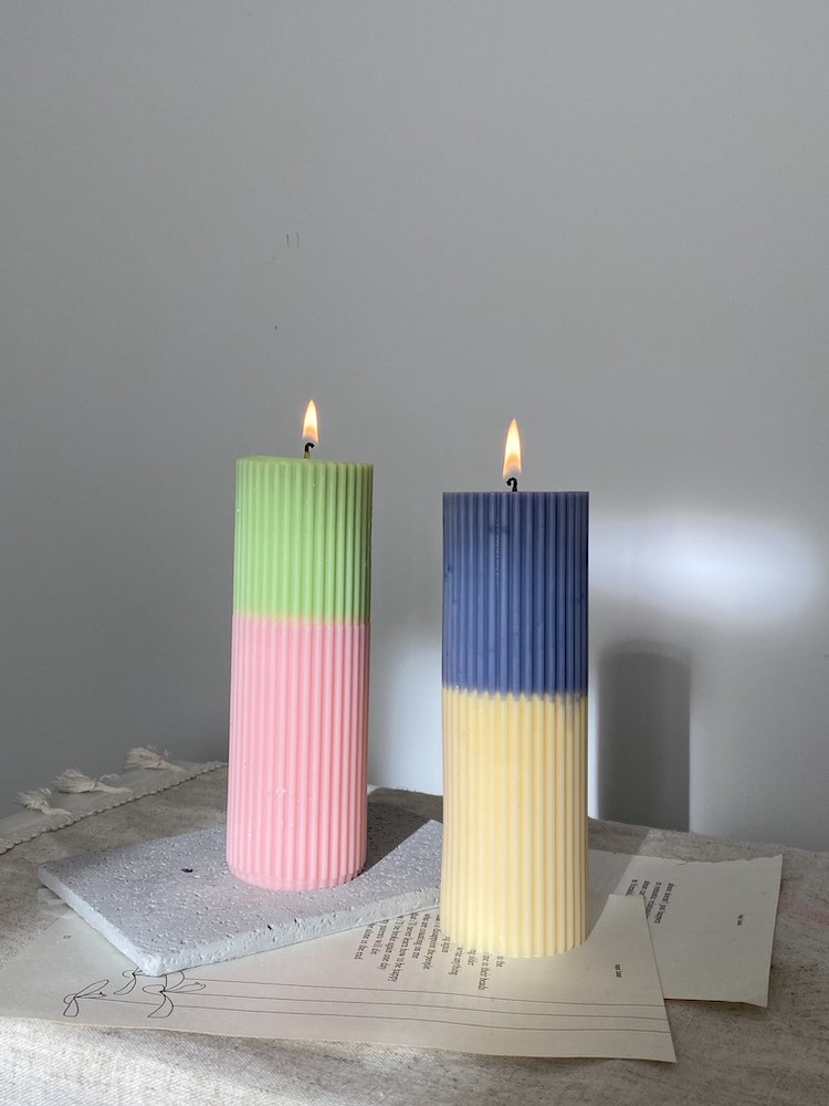 Tall-ribbed-pillar-candle