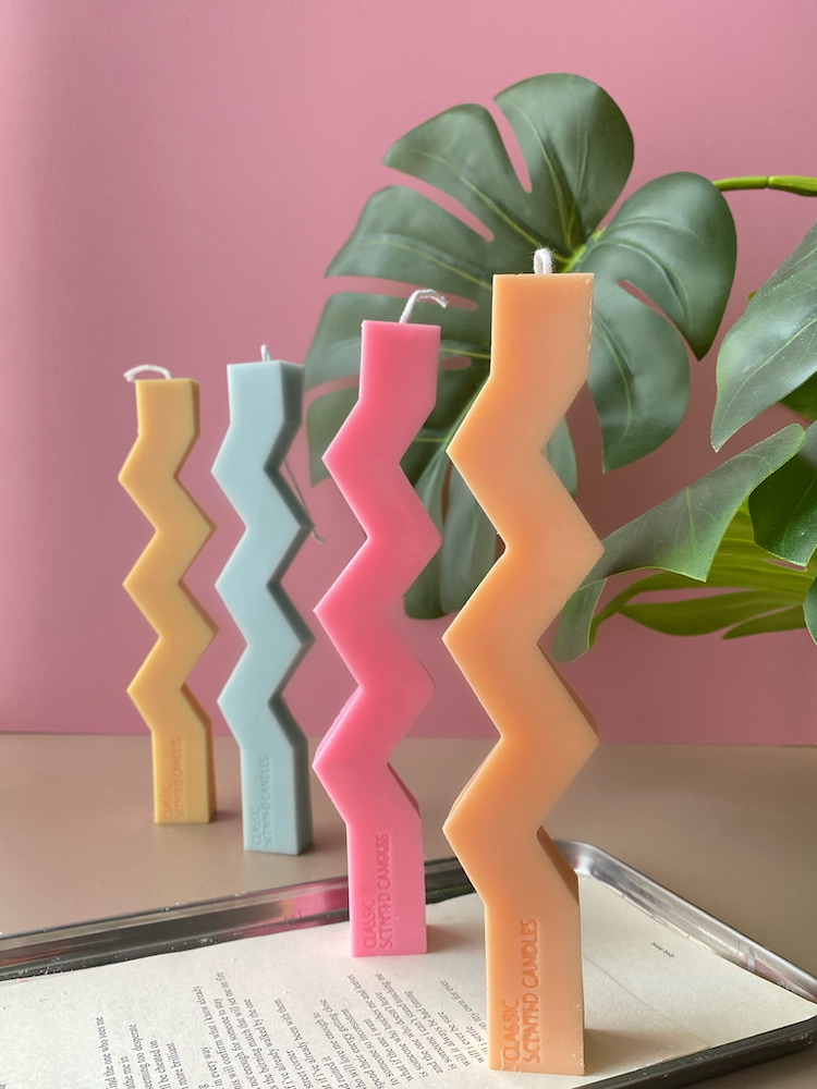 Zigzag-wave-candle