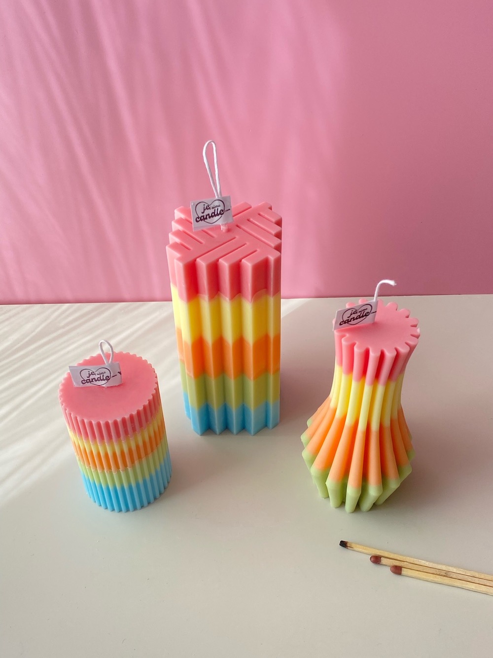 Colourful Vase Column Pillar Candle - Image 7