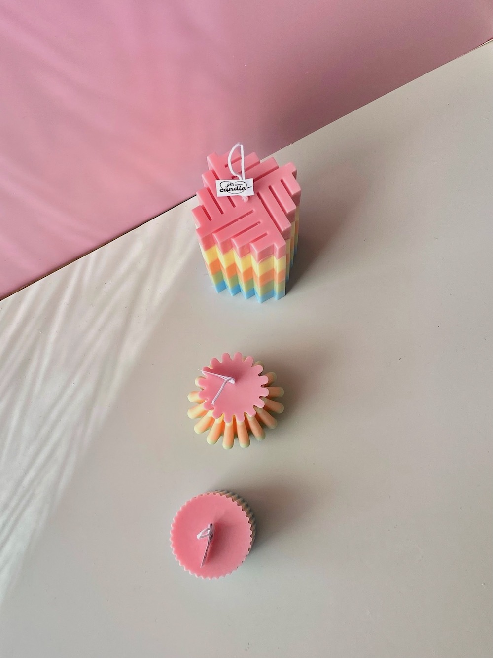 Colourful Vase Column Pillar Candle - Image 5