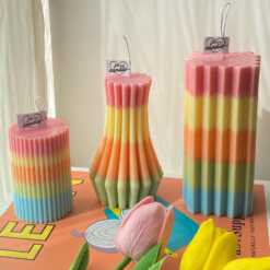 Colourful Small Pillar Candle