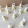 Mini Teddy Bear Candle in Gift Box with Personalized Label and Ribbon – a charming teddy bear-shaped candle, individually packaged with custom label and ribbon. Perfect for baby showers, gender reveals, and newborn celebrations, bringing warmth and a personal touch to any baby-themed event