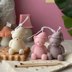 Bear Nightcap Candle