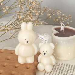 bunny-teddy-bear-candle