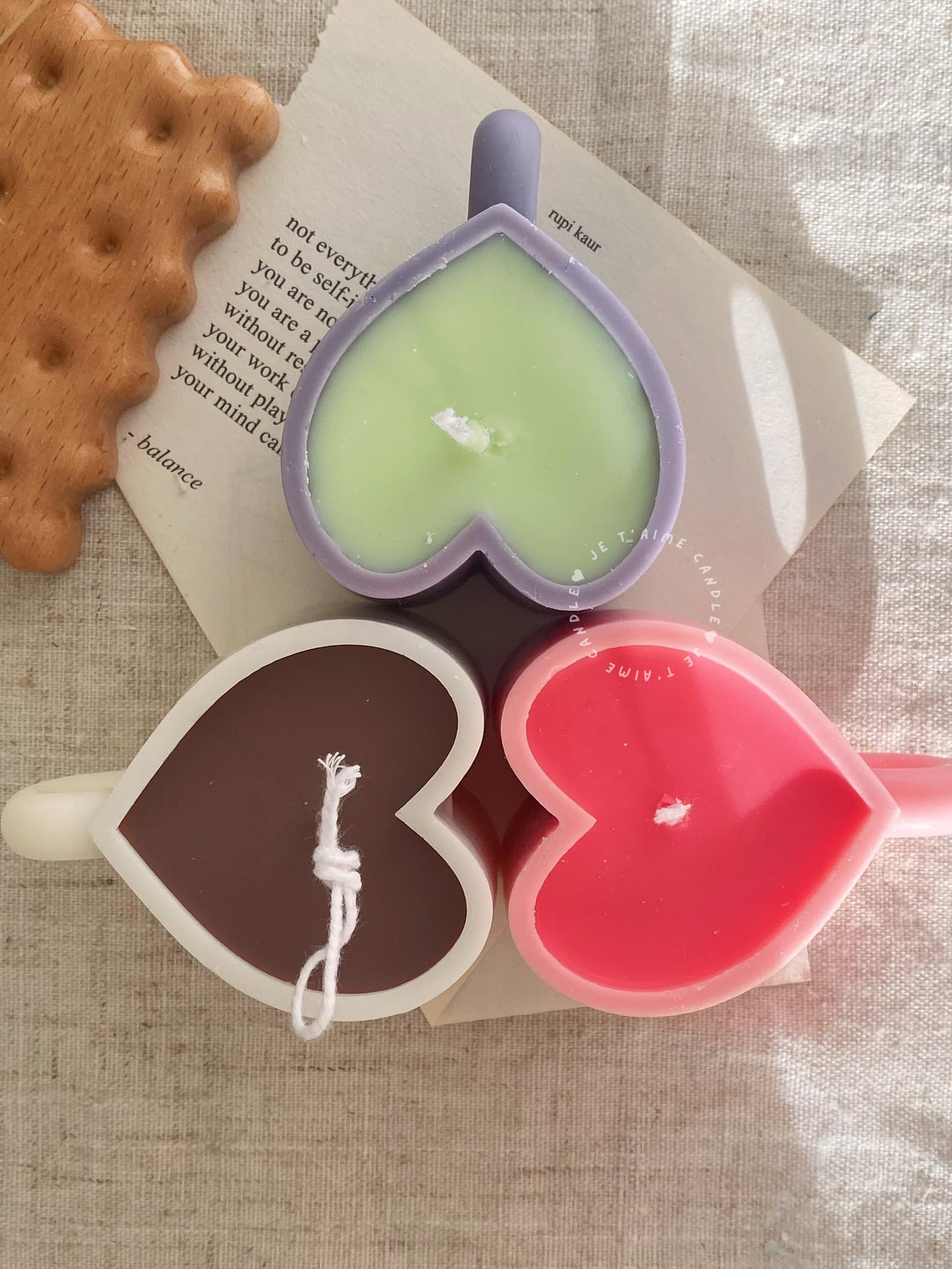 Heart cup coffee mug candle - Image 6