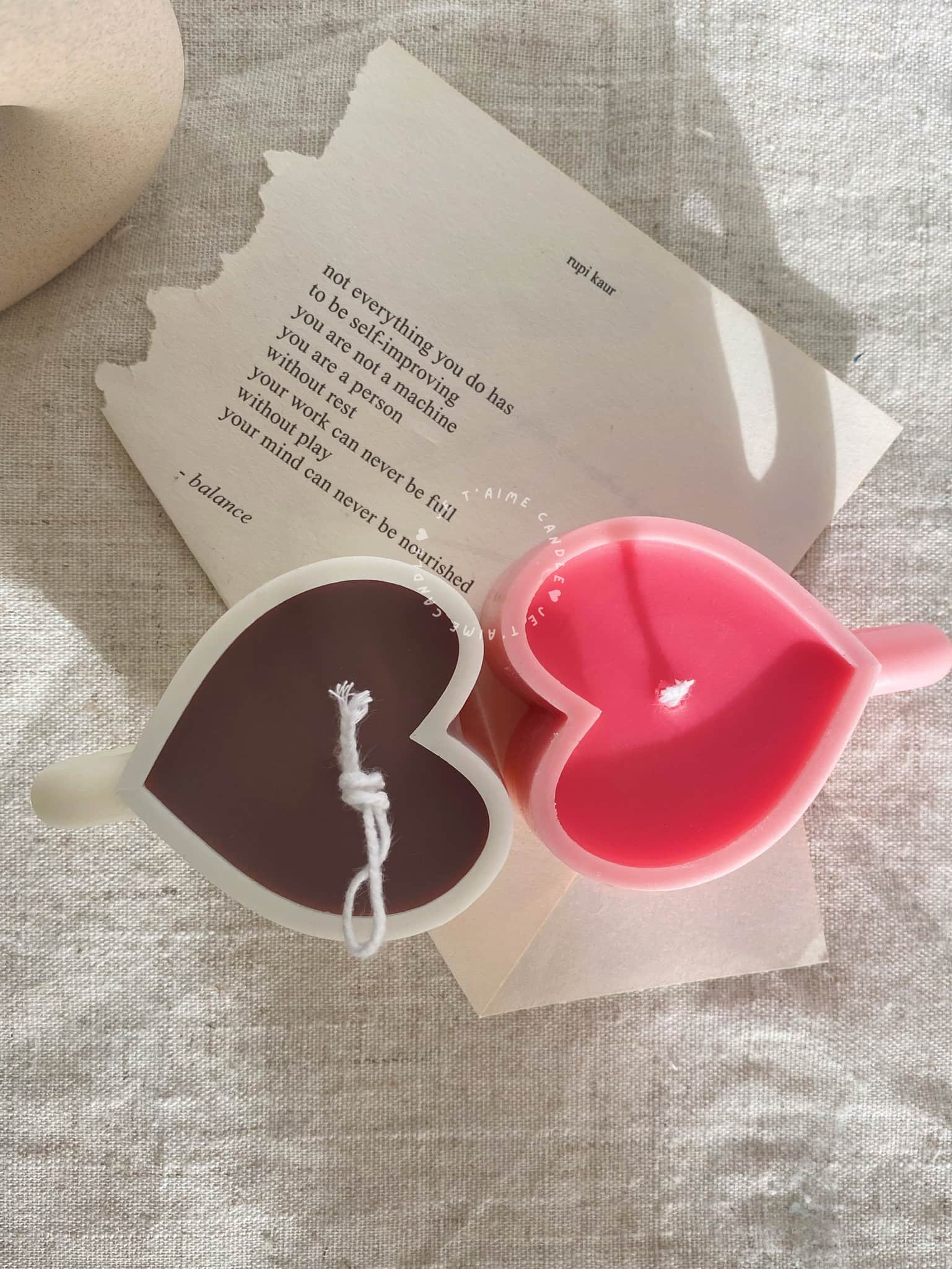 Heart cup coffee mug candle - Image 9