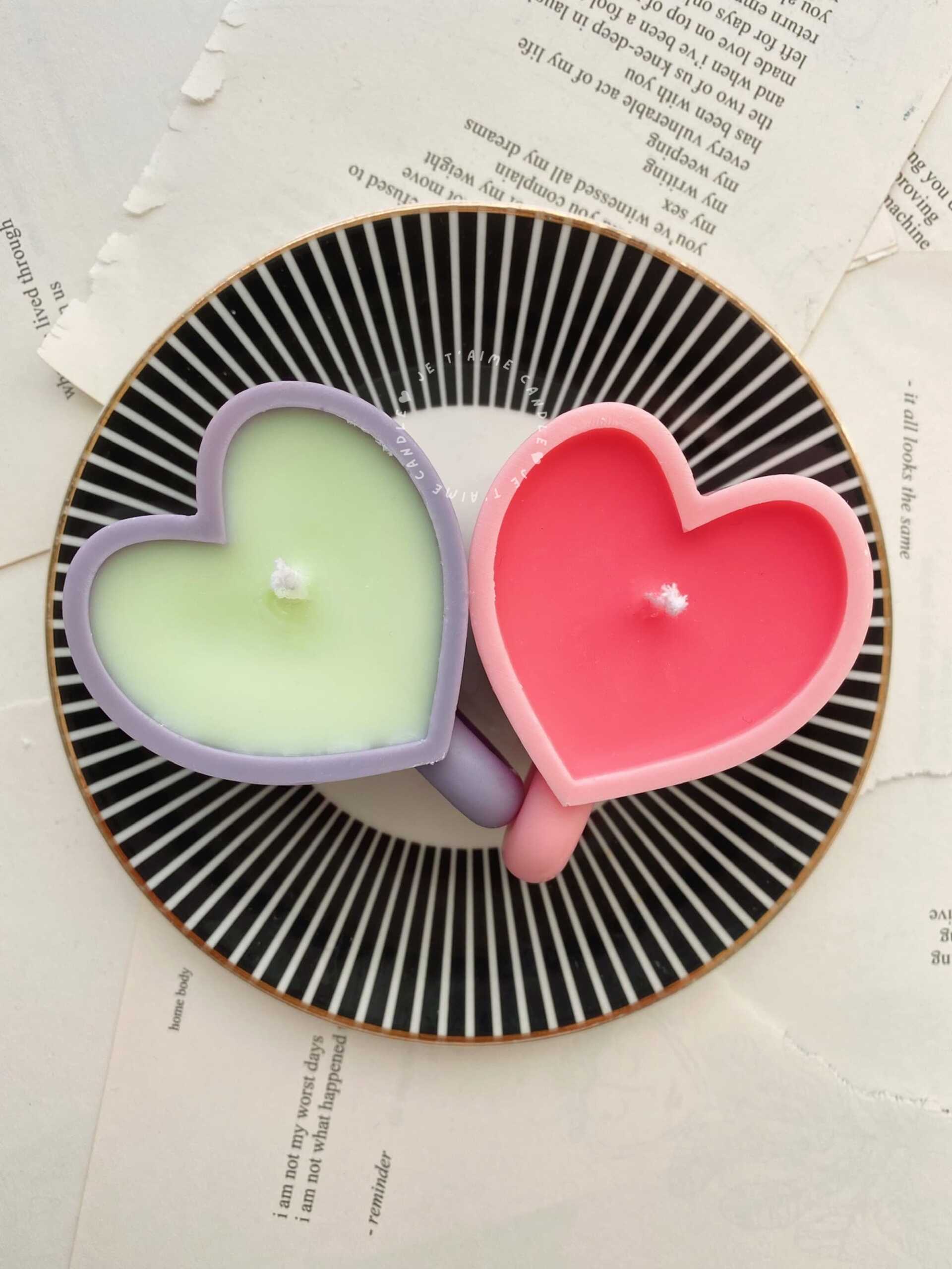 Heart cup coffee mug candle - Image 8