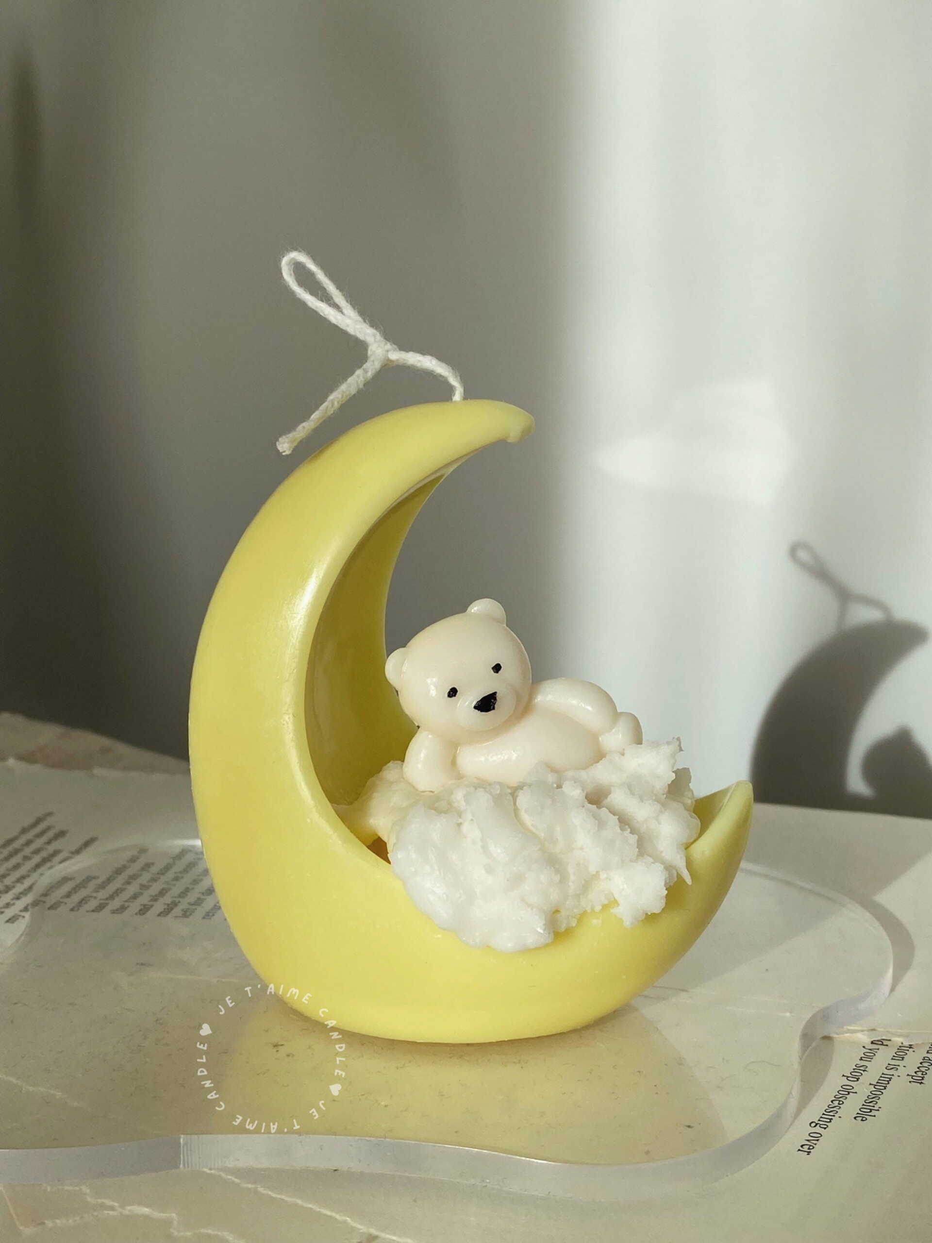 Teddy Bear Moon Candle - Image 3