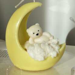 Teddy Bear Moon Candle