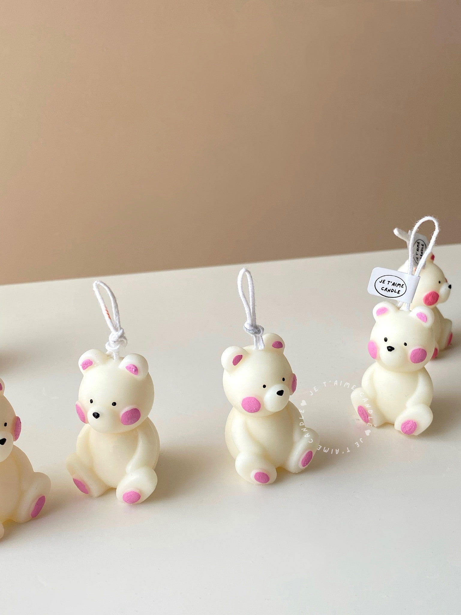 Mini Teddy Brown Bear Party Favors Candle - Image 9