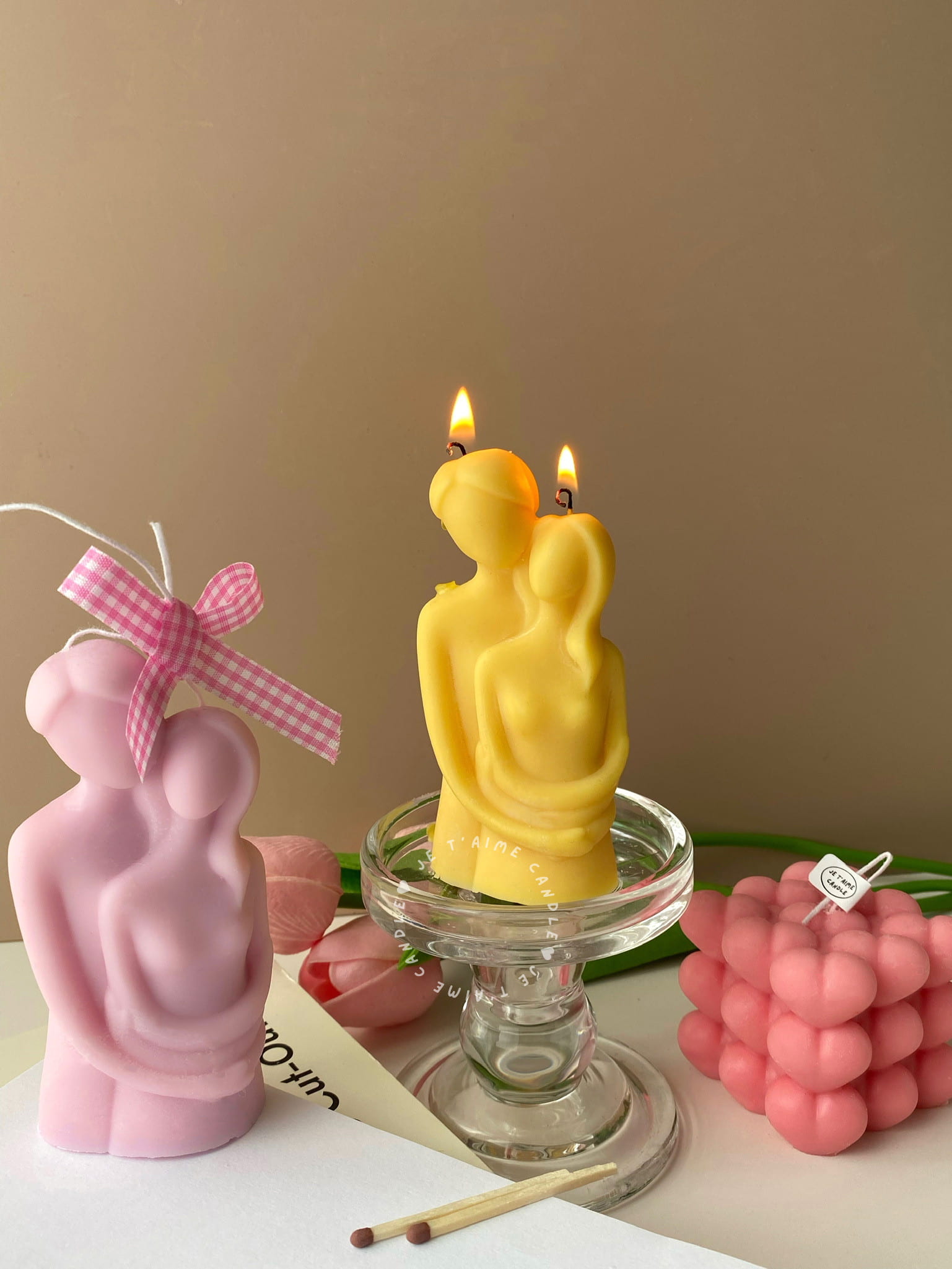 Romantic couple candle - Image 6