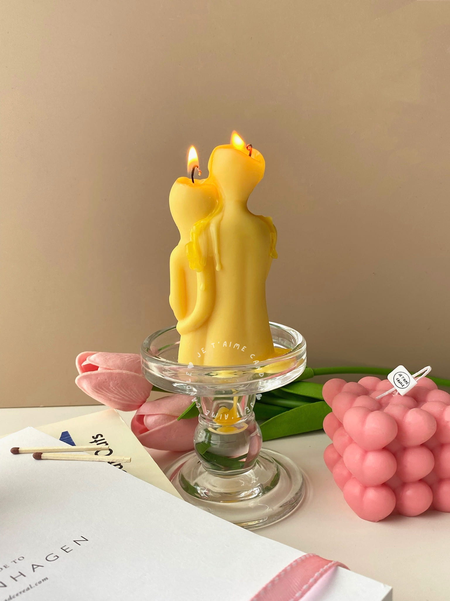 Romantic couple candle - Image 5