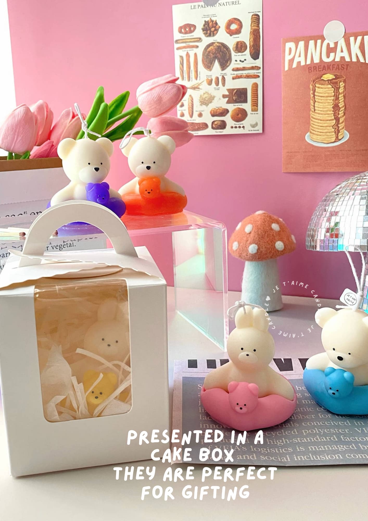 Swimming Bear Bunny Candle Christmas Gift Box - Image 9