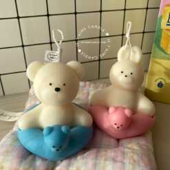 Swimming Bear Bunny Candle
