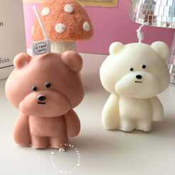 Ugly teddy bear candle