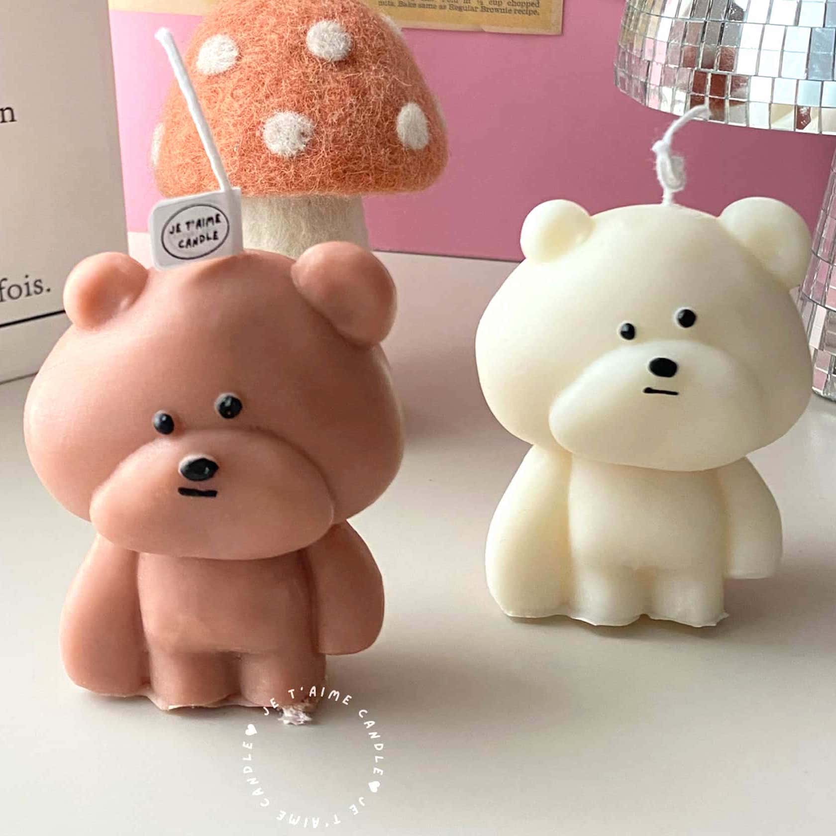 Ugly teddy bear candle
