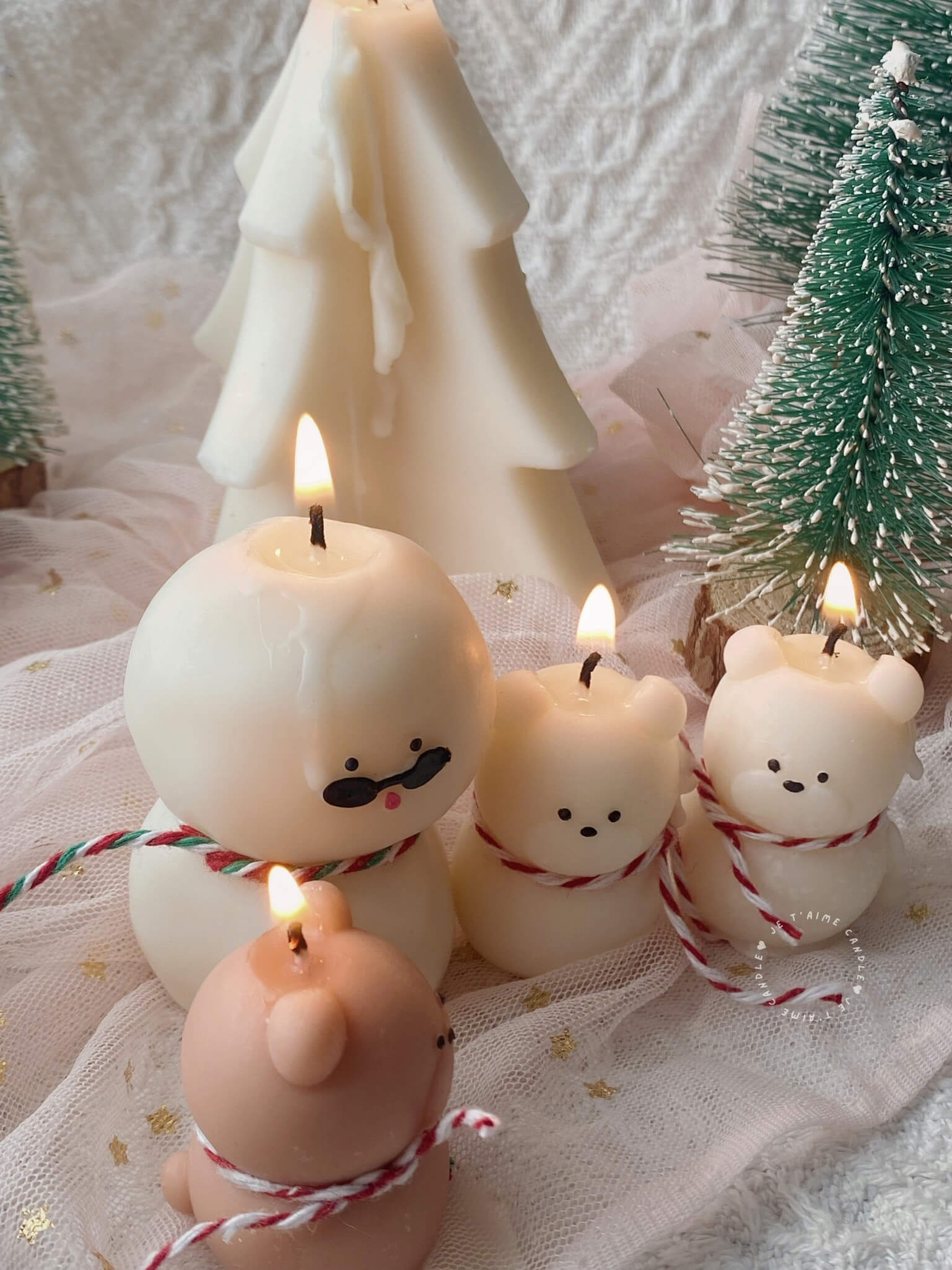 Bear Snowman Candle - Image 8