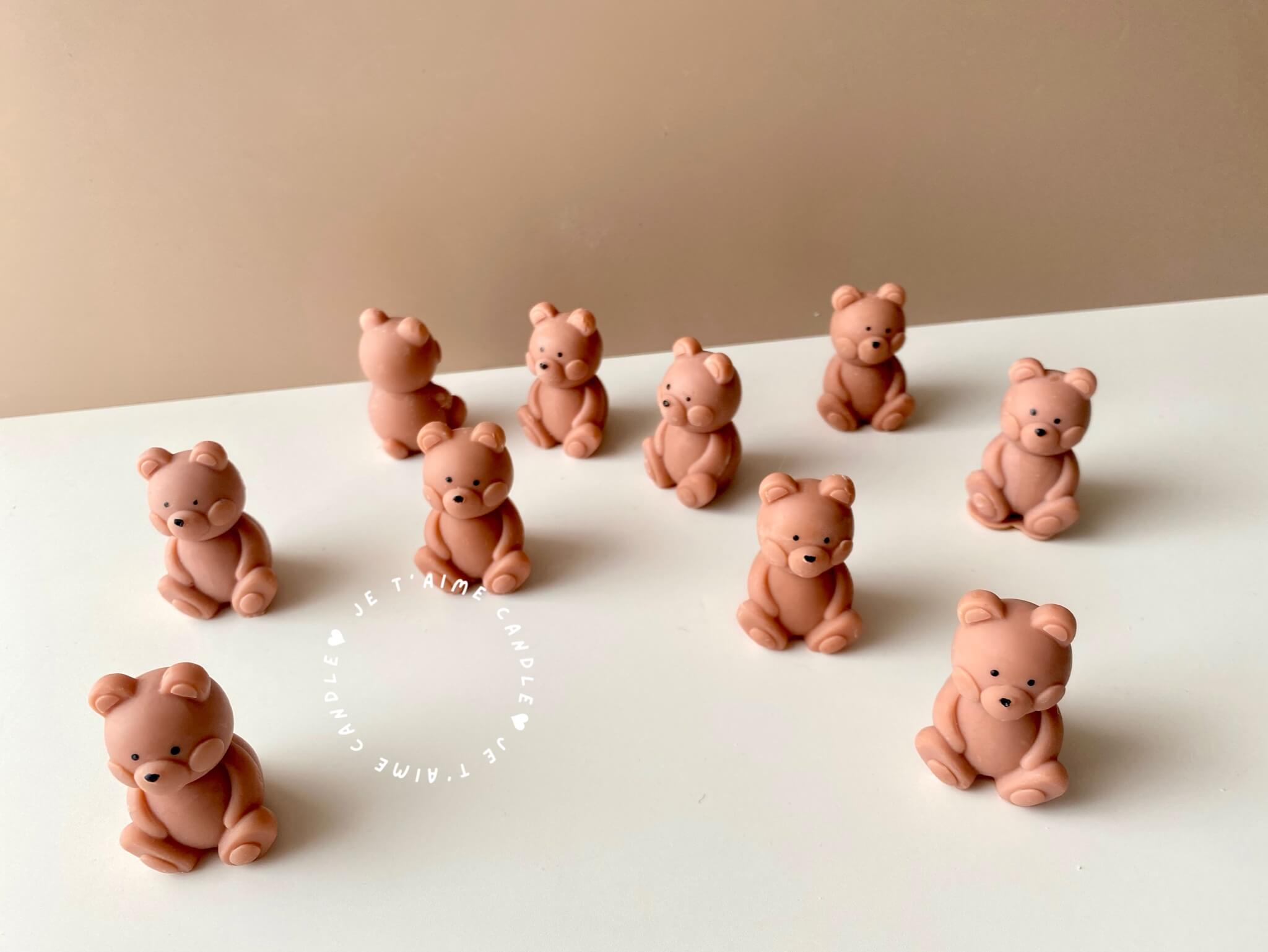 Mini Teddy Brown Bear Party Favors Candle - Image 2