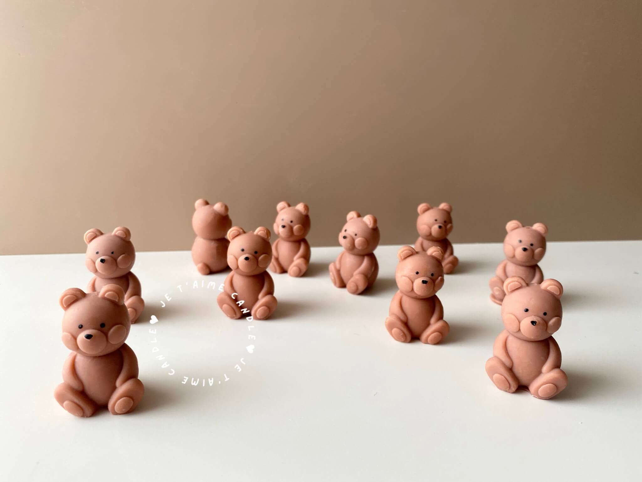 Mini Teddy Brown Bear Party Favors Candle - Image 5