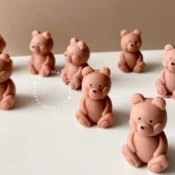 Mini Teddy Brown Bear Party Favors Candle