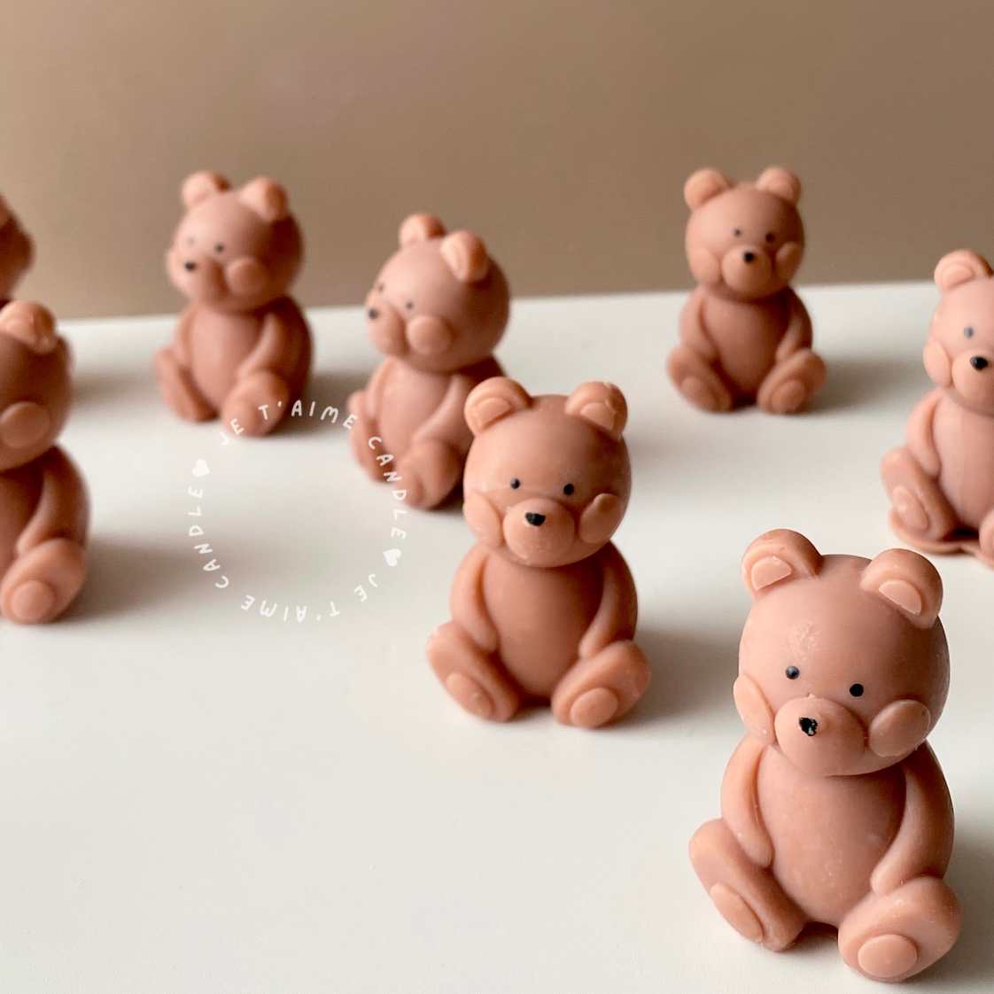 Mini Teddy Brown Bear Party Favors Candle