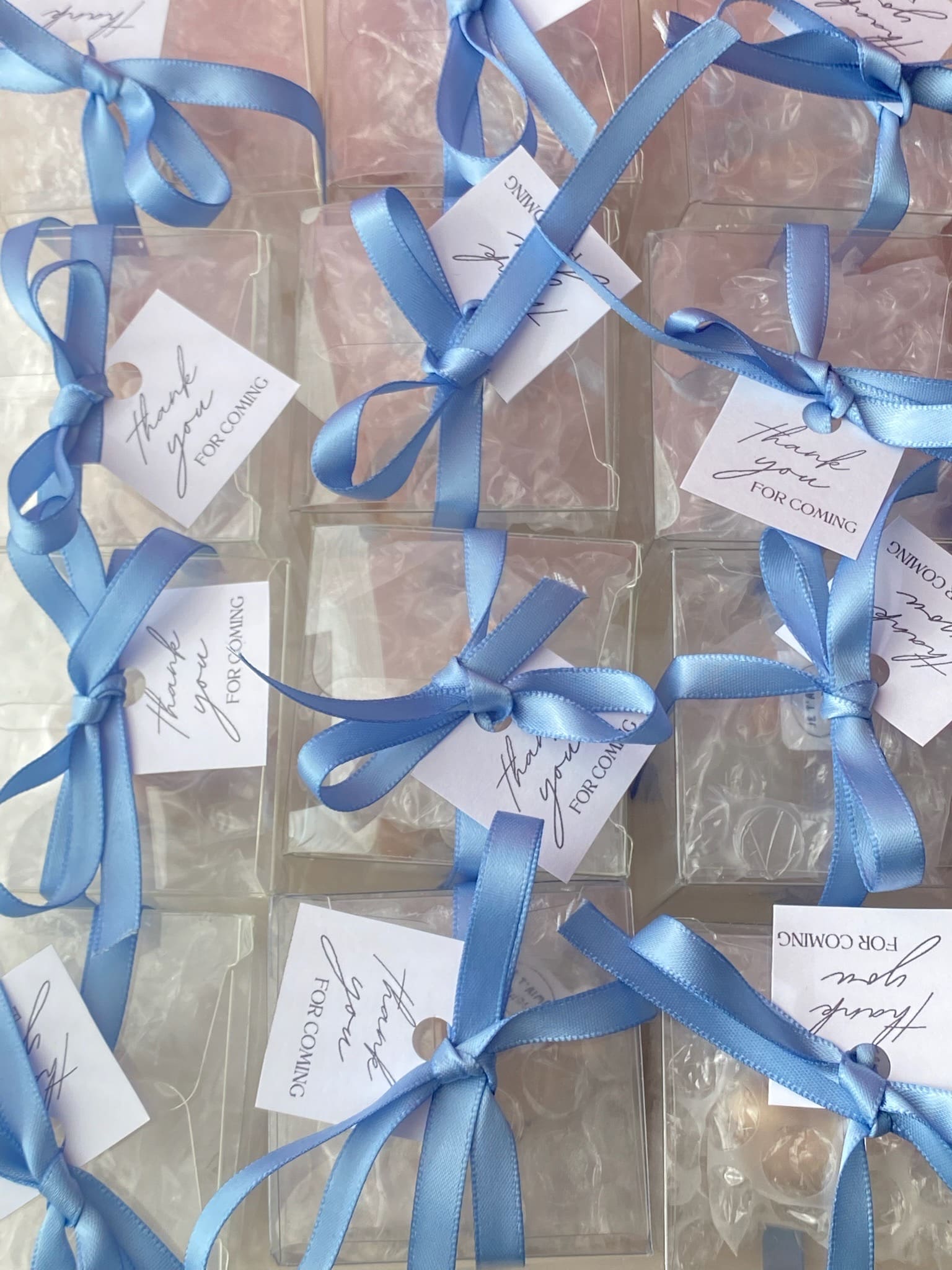 Mini Teddy Bear Candle in Gift Box with Personalized Label and Ribbon – a charming teddy bear-shaped candle, individually packaged with custom label and ribbon. Perfect for baby showers, gender reveals, and newborn celebrations, bringing warmth and a personal touch to any baby-themed event