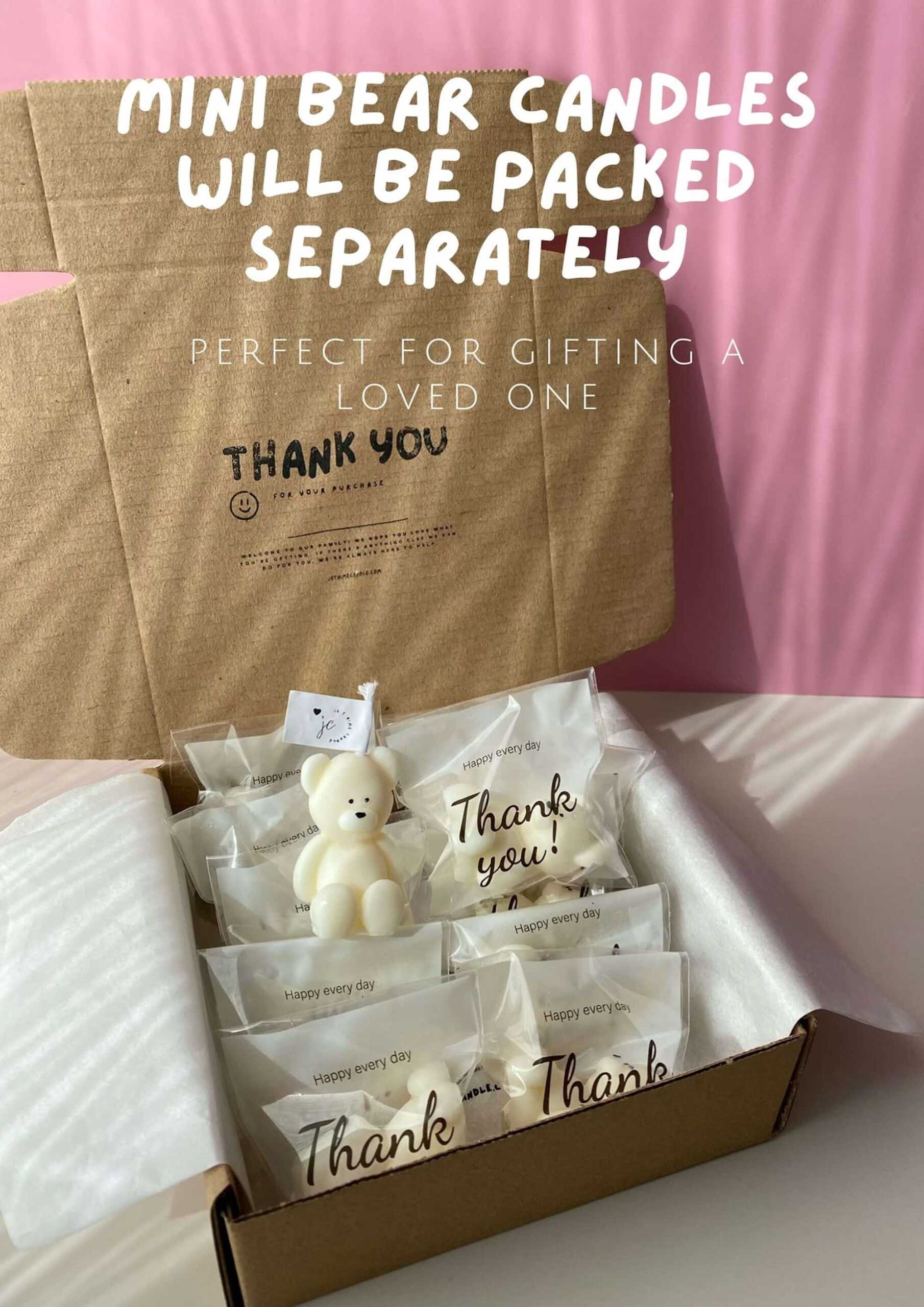 Mini Teddy Brown Bear Party Favors Candle - Image 6
