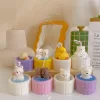 Kawaii soy wax candles with animals in mini hot spring tubs – perfect handmade gift for birthdays and home decor.