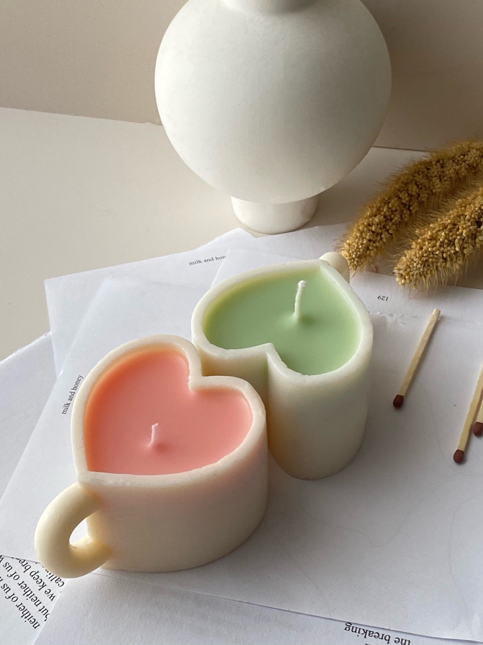 Heart cup coffee mug candle - Image 11