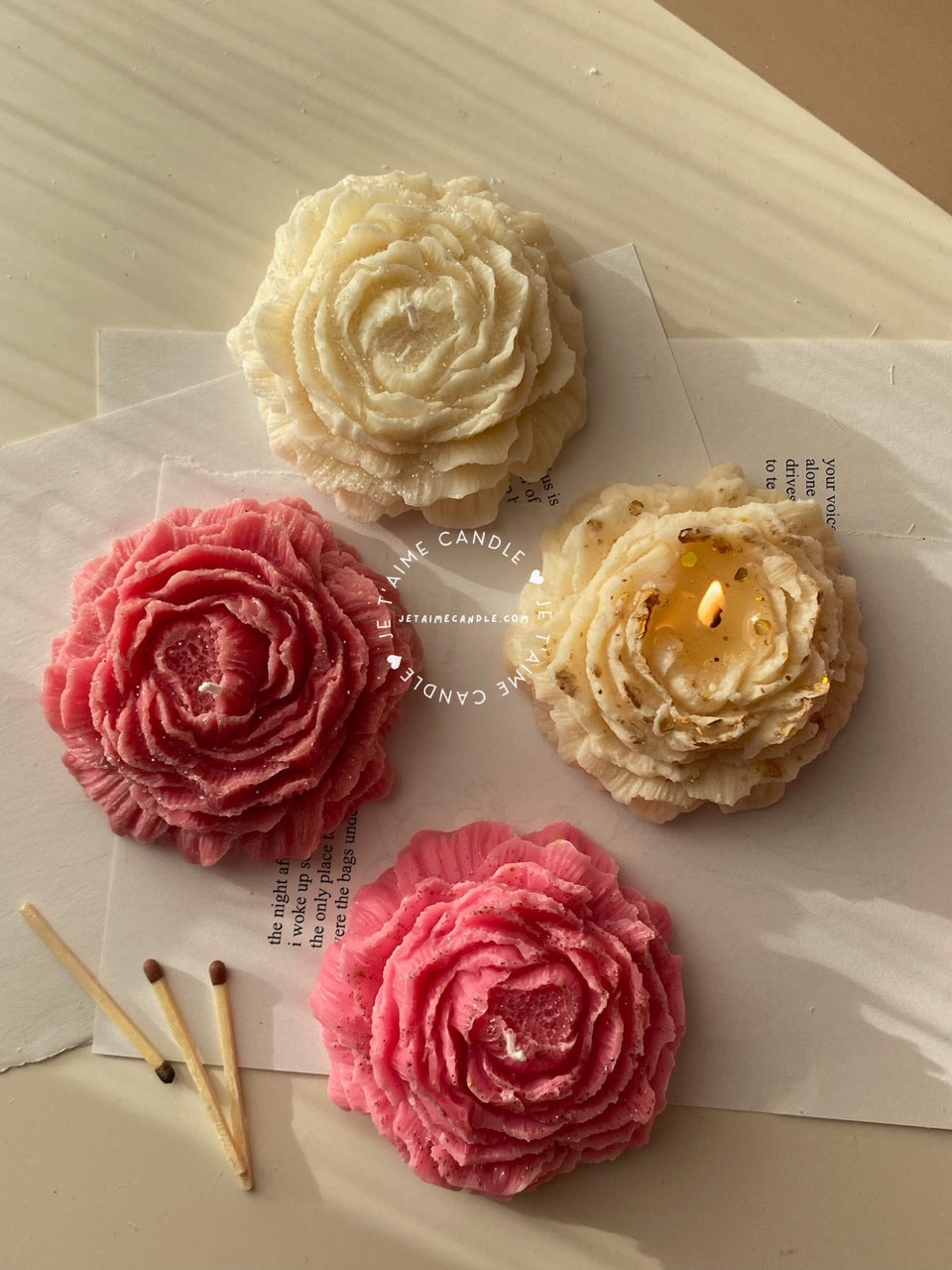 Peony and Angel Candle Gift Set - Image 4