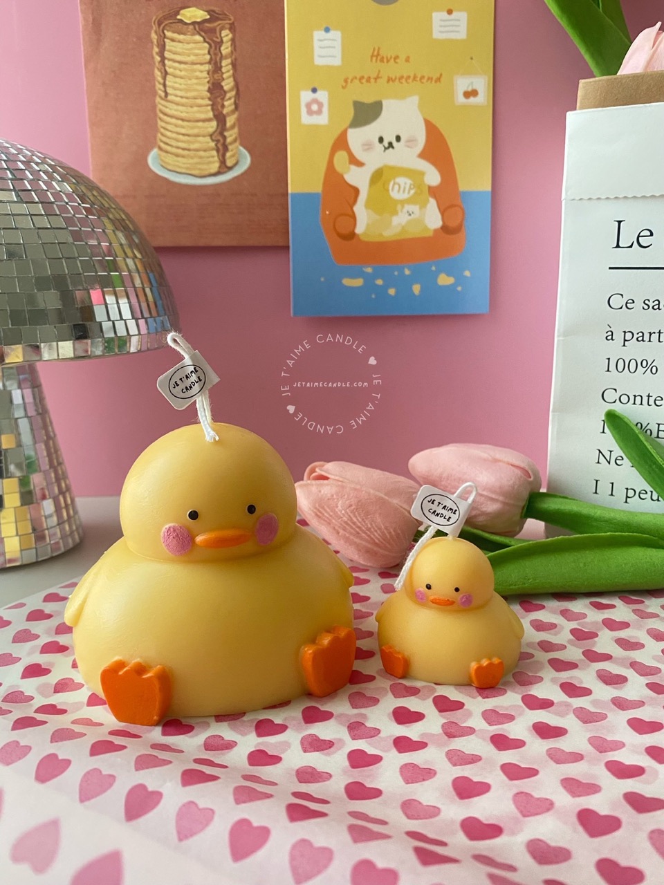 SET of 5 or 10 Mini Chubby Ducky Candle - Image 11