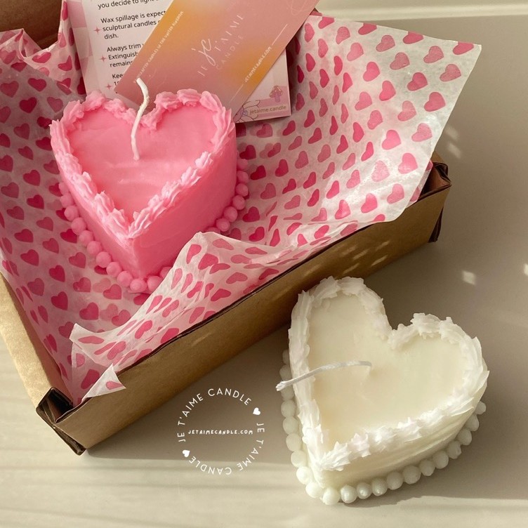 Birthday Heart Cake Candle