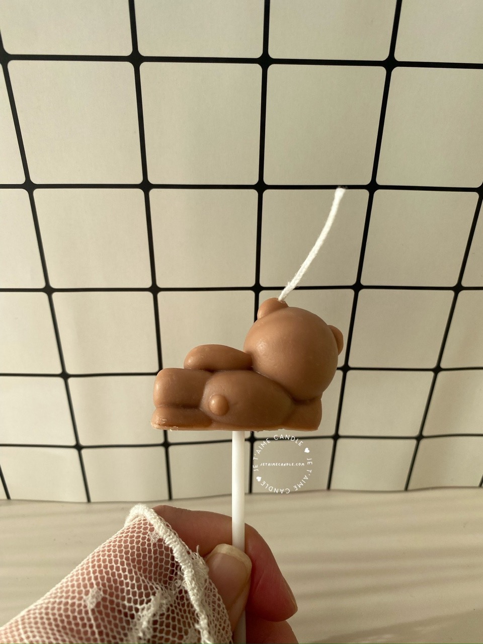 Lazy Bear Birthday Candle - Image 3