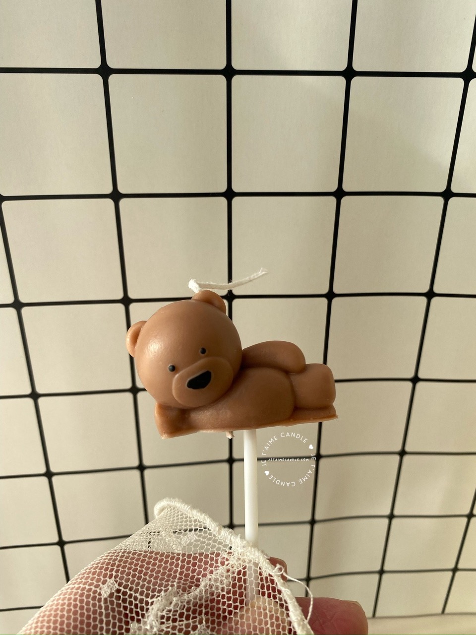 Lazy Bear Birthday Candle - Image 2