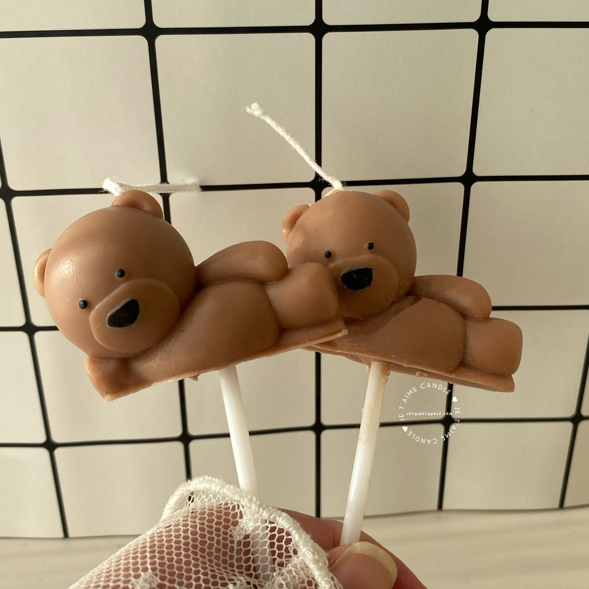 Lazy Bear Birthday Candle
