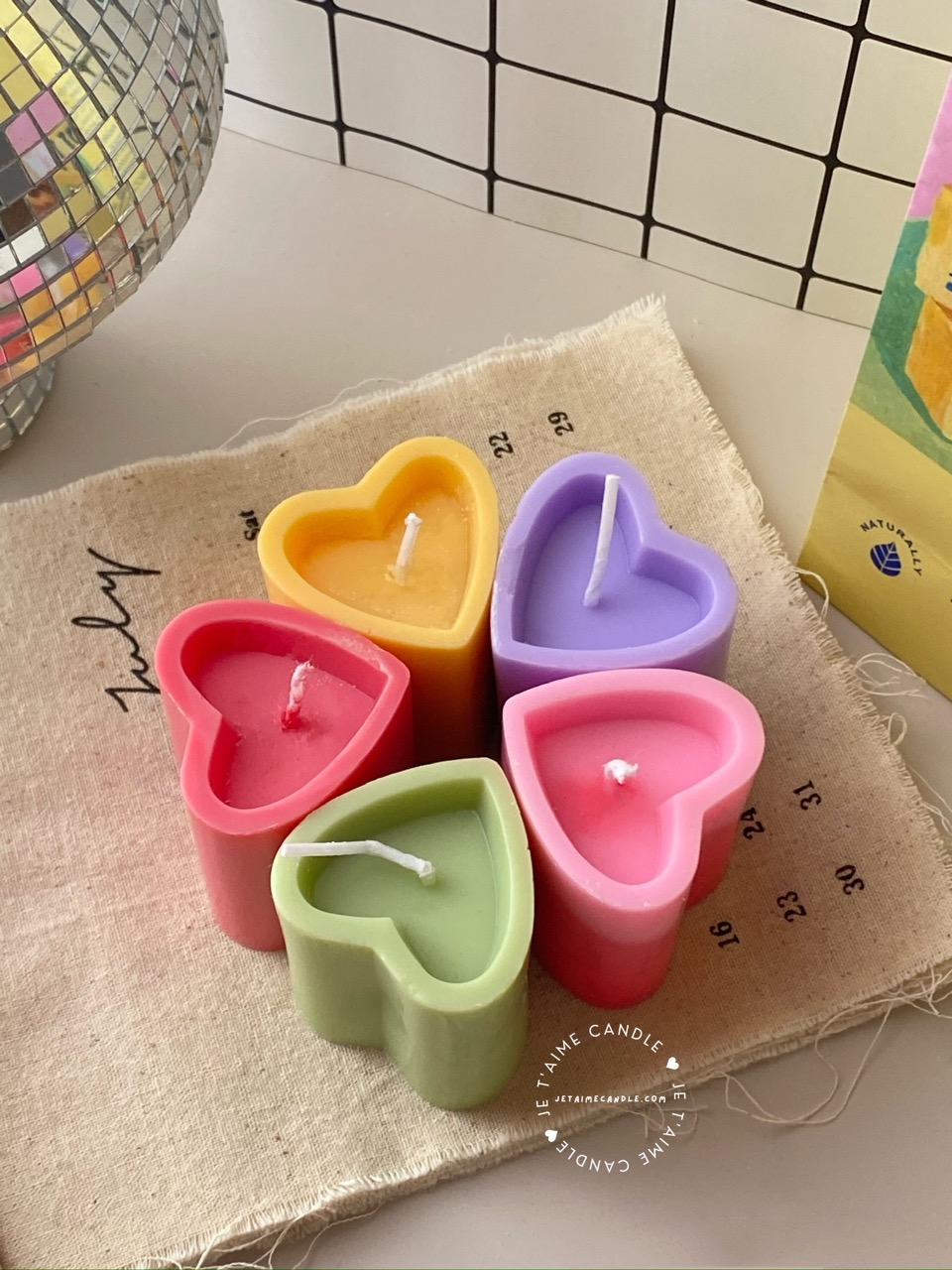 Love Heart Shaped Pillar Candle - Image 4