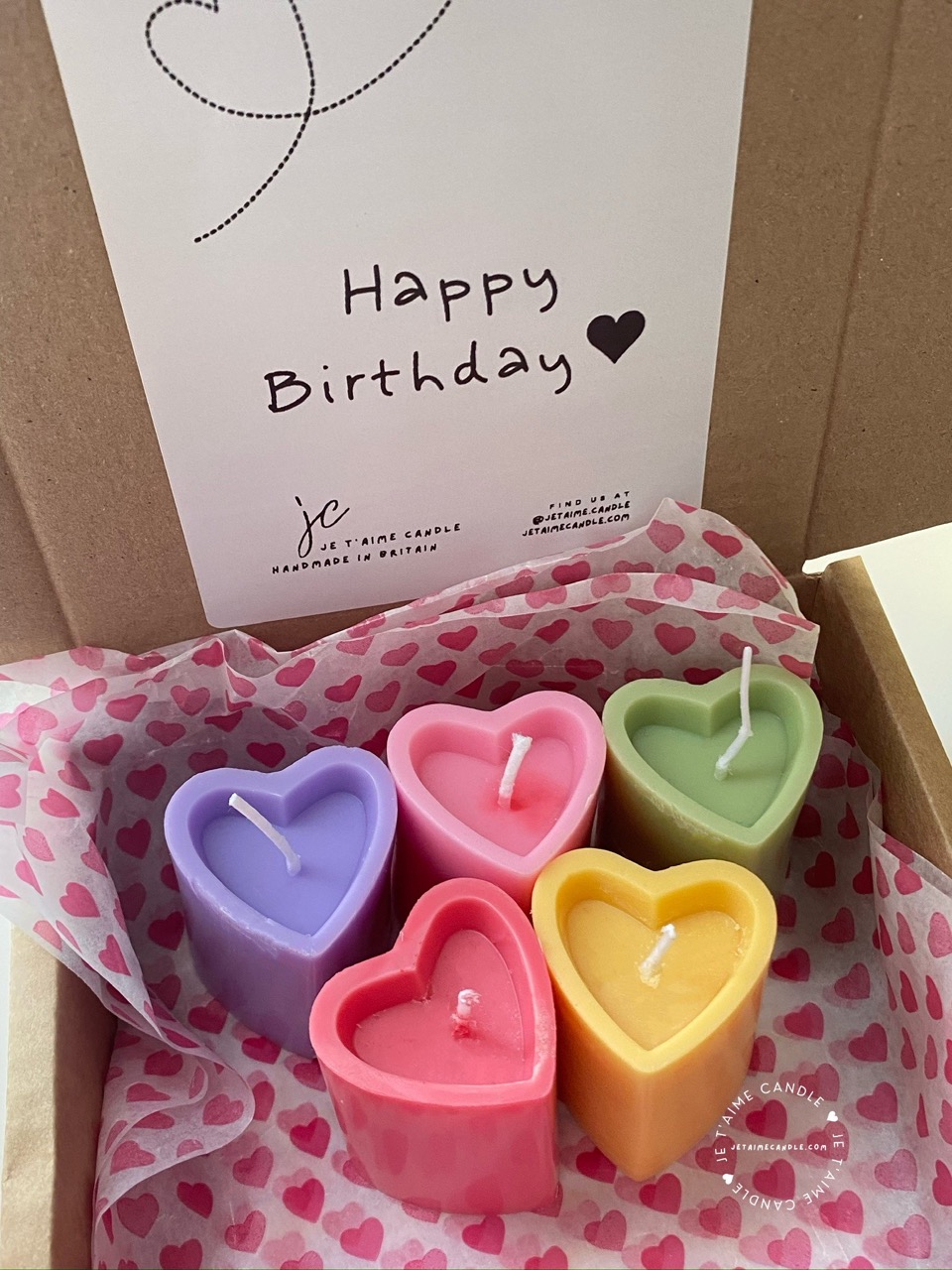 Love Heart Shaped Pillar Candle - Image 2