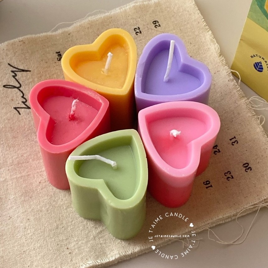 Love Heart Shaped Pillar Candle