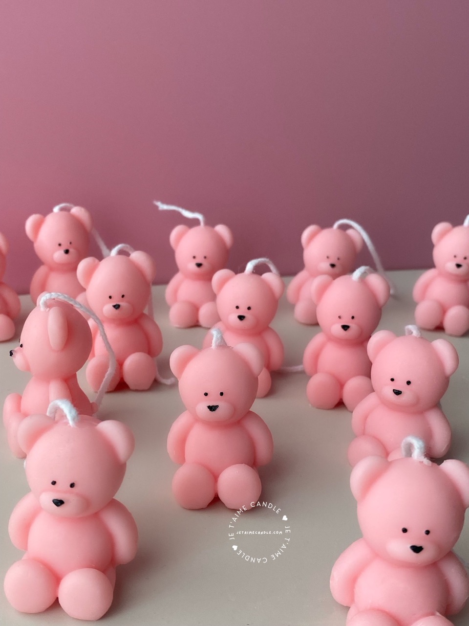 Unscented Mini Bear Candle with Bag - Image 7