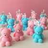 Mini Teddy Bear Candle in Gift Box with Personalized Label and Ribbon – a charming teddy bear-shaped candle, individually packaged with custom label and ribbon. Perfect for baby showers, gender reveals, and newborn celebrations, bringing warmth and a personal touch to any baby-themed event