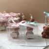 Mini Teddy Bear Candle in Gift Box with Personalized Label and Ribbon – a charming teddy bear-shaped candle, individually packaged with custom label and ribbon. Perfect for baby showers, gender reveals, and newborn celebrations, bringing warmth and a personal touch to any baby-themed event